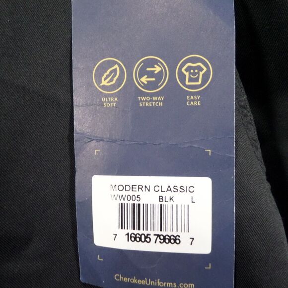 Cherokee Women's Workwear Revolution Black Mid Rise jogger Scrub Pants WW005 - Picture 6 of 10